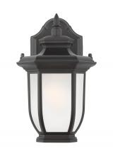 Generation Lighting 8436301-12 - Childress traditional 1-light outdoor exterior extra small outdoor wall lantern sconce in black fini