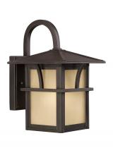 Generation Lighting 88880-51 - Medford Lakes transitional 1-light outdoor exterior small wall lantern sconce in statuary bronze fin