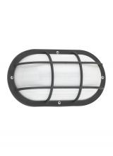 Generation Lighting 89806-12 - Bayside traditional 1-light outdoor exterior wall lantern sconce in black finish with polycarbonate