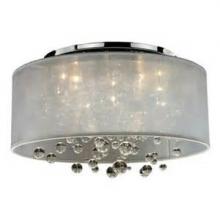 Glow Lighting 590BC27/26SP-T-7C - Silhoutte drum shade with Silver Pearl Finish and Taupe Shade