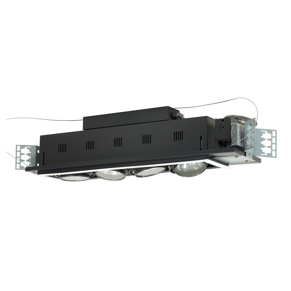 4-Light Double Gimbal Linear Recessed Low Voltage Fixture