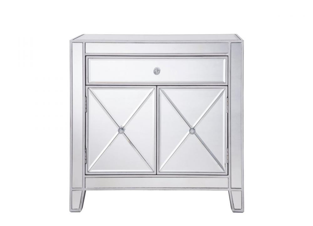 1 Drawer 2 Doors Cabinet 28 In.x13-1/4 In.x28-1/4 In. in Silver Paint