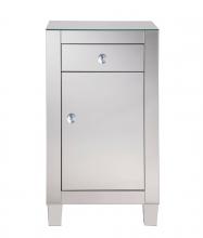 Elegant MF6-1035 - 1 Drawer 1 Door Cabinet 18 In.x12 In.x32 In. in Clear Mirror