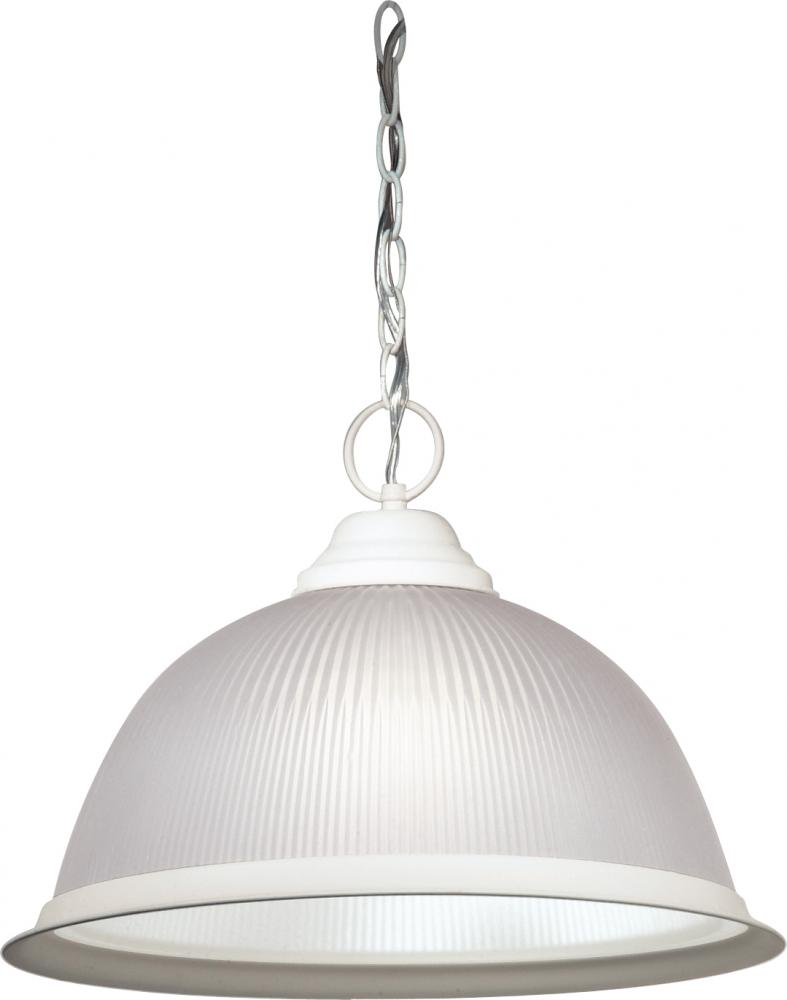 1 Light - 15" - Pendant - Frosted Prismatic Dome