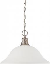Nuvo 60/3258 - 1 Light - 16" Pendant with Frosted White Glass - Brushed Nickel Finish
