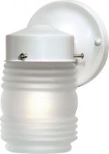 Nuvo SF76/702 - 1 Light - 6" Mason Jar with Frosted Glass - Gloss White Finish