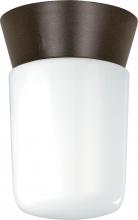 Nuvo SF77/156 - 1 Light - 8" Utility Ceiling with White Glass - Bronzotic Finish