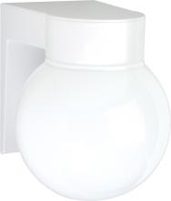 Nuvo SF77/531 - 1 Light - 8" Utility Wall with White Glass White Finish
