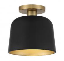 Savoy House Meridian M60067MBKNB - 1-Light Ceiling Light in Matte Black with Natural Brass