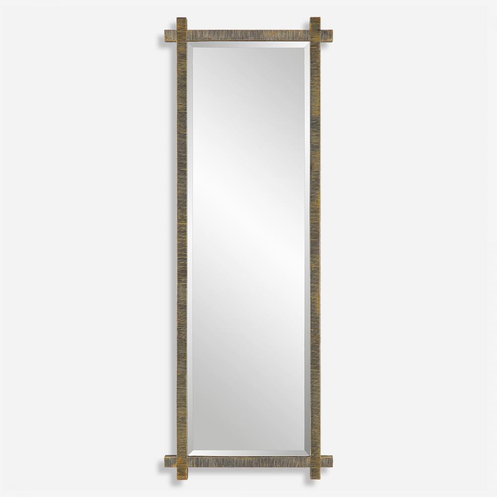 Uttermost Abanu Ribbed Gold Dressing Mirror