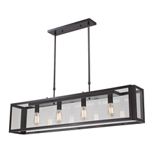 ELK Home 63023-4 - 4-Light Linear Chandelier in Bronze with Clear Glass